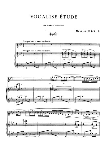 Vocalise-étude en forme de Habanera
